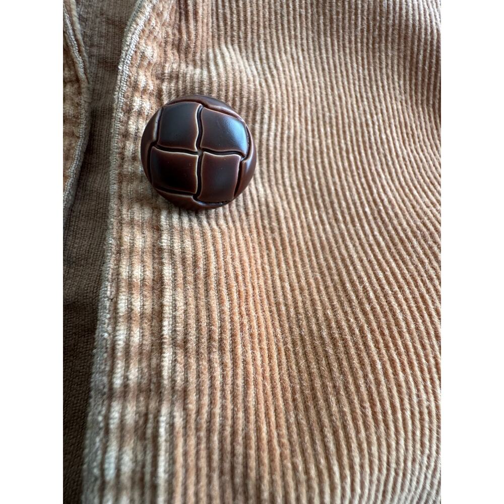 Vintage Y2K Bass Jeans XS Corduroy Blazer Jacket Cognac Tan Floral Lined - Picture 5 of 10